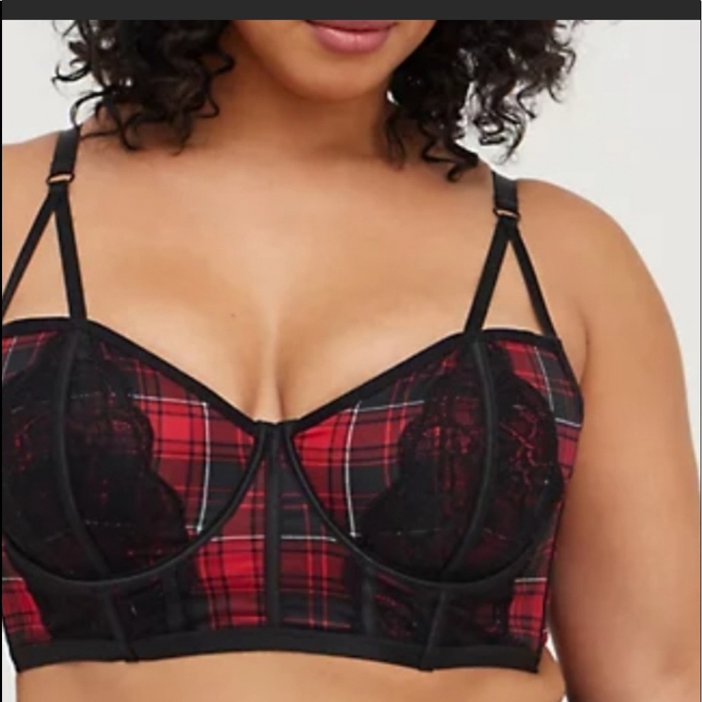 Torrid Plaid Strappy Bralette